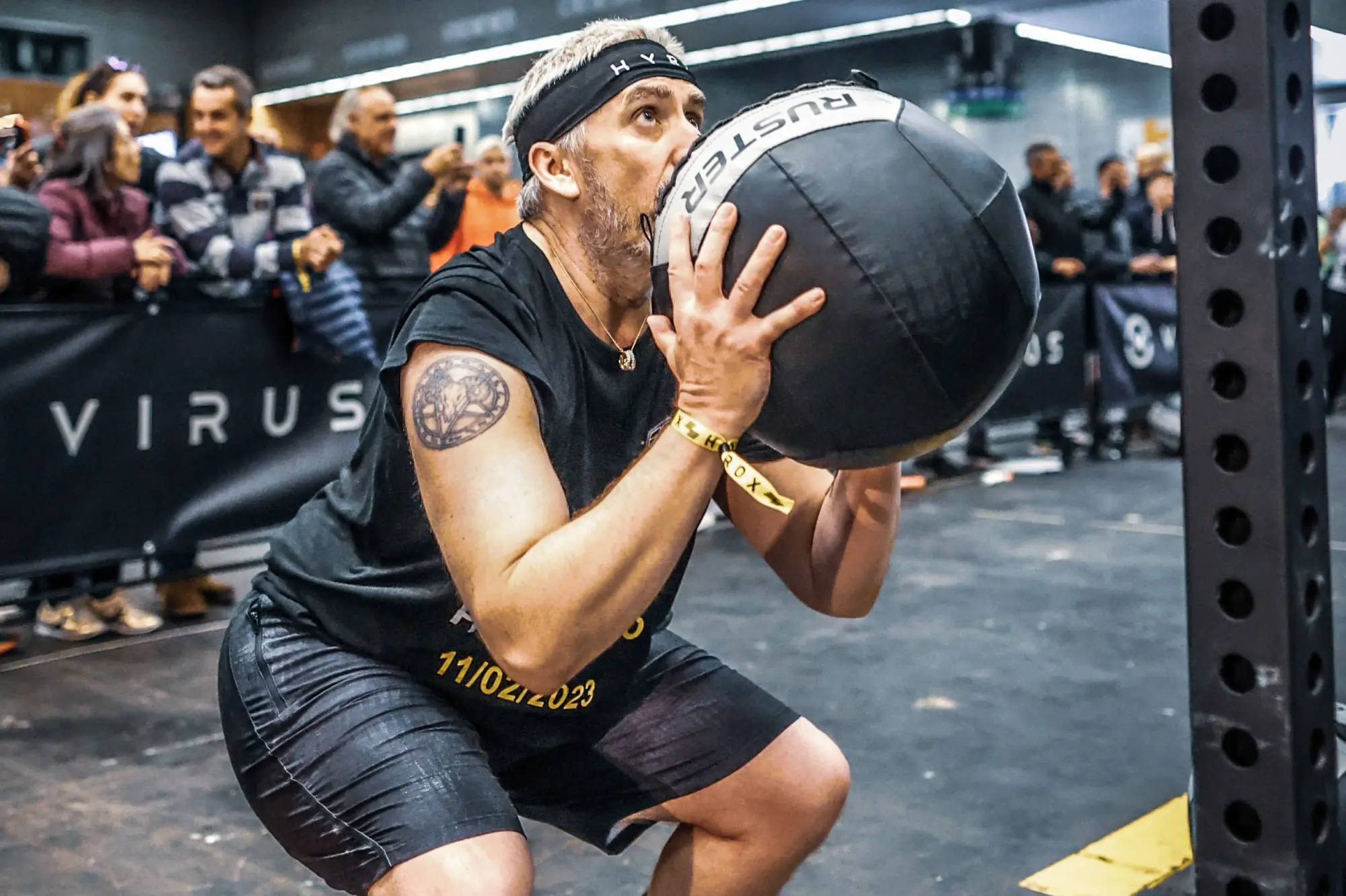 hyrox bac de roda wall balls