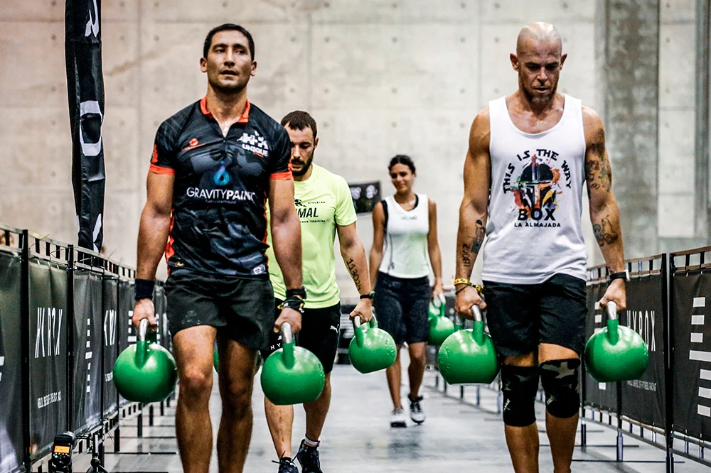 bac de roda hyrox kettlebell